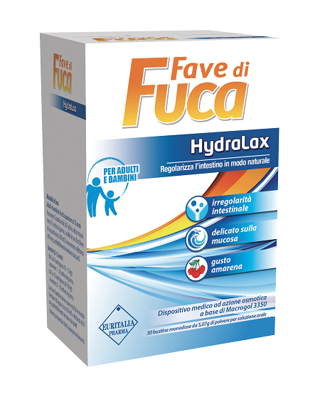 FAVE DI FUCA HYDRALAX 30 BUSTINE MONODOSE DA 5,07 G GUSTO AMARENA - Farmacia Dott. Pasquale Russo