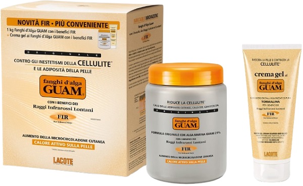GUAM FIR FANGHI D'ALGA CONFEZIONE CONVENIENZA CON FANGHI D'ALGA GUAM FIR 1 KG + GUAM CREMA GEL FIR 200 ML - Farmacia Dott. Pasquale Russo