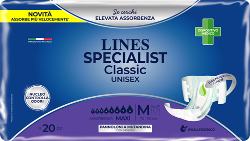 PANNOLONE MUTANDA LINES SPECIALIST CLASSIC MM MAXI 20 PEZZI - Farmacia Dott. Pasquale Russo