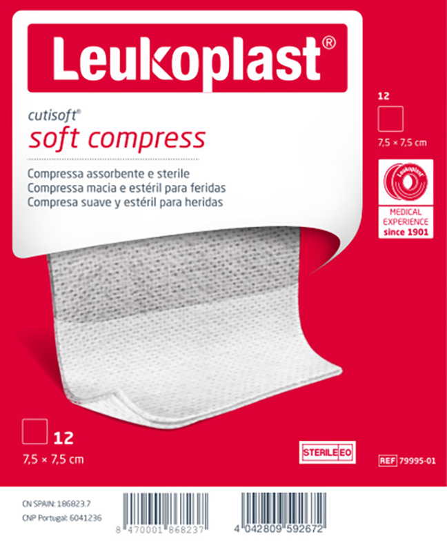 GARZA IDROFILA COMPRESSA CUTISOFT TESSUTO NON TESSUTO 7,5X7,5 CM 12 PEZZI - Farmacia Dott. Pasquale Russo