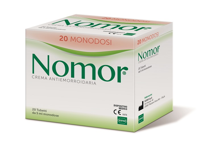 NOMOR CREMA ANTIEMORROIDARIA 20 TUBETTI MONODOSE DA 5 ML - Farmacia Dott. Pasquale Russo