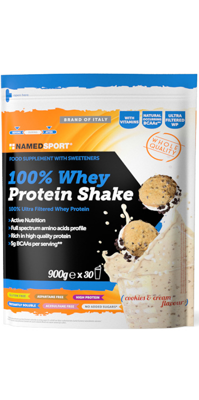 100% WHEY PROTEIN SHAKE COOKIES & CREAM 900 G - Farmacia Dott. Pasquale Russo