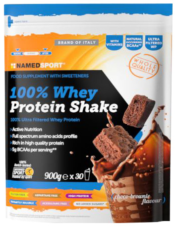 100% WHEY PROTEIN SHAKE CHOCO BROWNIE 900 G - Farmacia Dott. Pasquale Russo