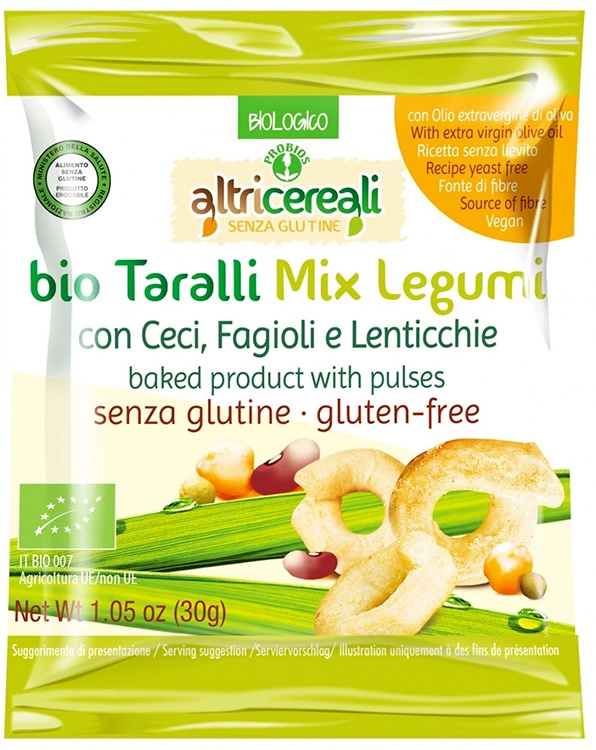 ALTRICEREALI TARALLI MIX LEGUMI 30 G - Farmacia Dott. Pasquale Russo