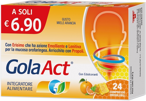 GOLA ACT MIELE ARANCIA 24 COMPRESSE OROSOLUBILI - Farmacia Dott. Pasquale Russo