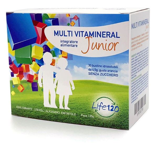 MULTI VITAMINERAL JUNIOR 30 BUSTINE - Farmacia Dott. Pasquale Russo
