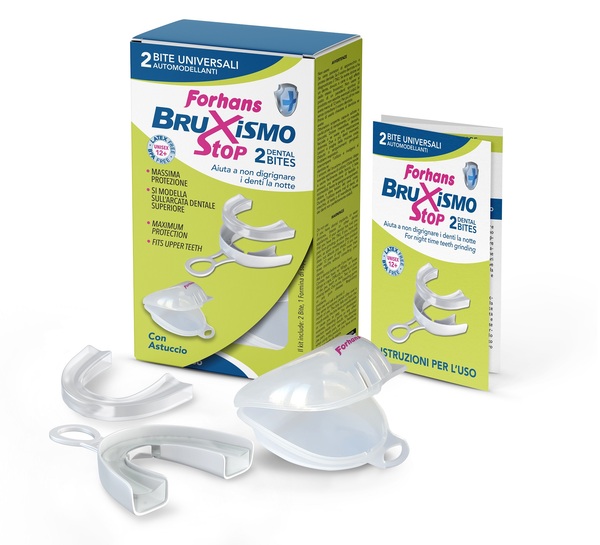 BITE UNIVERSALI AUTOMODELLANTI BRUXISMO STOP FORHANS 2 PEZZI - Farmacia Dott. Pasquale Russo
