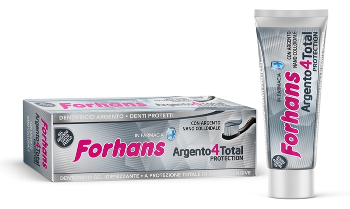 DENTIFRICIO SILVER 4 WHITE FORHANS 75 ML - Farmacia Dott. Pasquale Russo