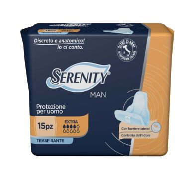 PANNOLINO SERENITY LIGHT MAN EXTRA CON ADESIVO O ALTRO FISSAGGIO 15 PEZZI - Farmacia Dott. Pasquale Russo