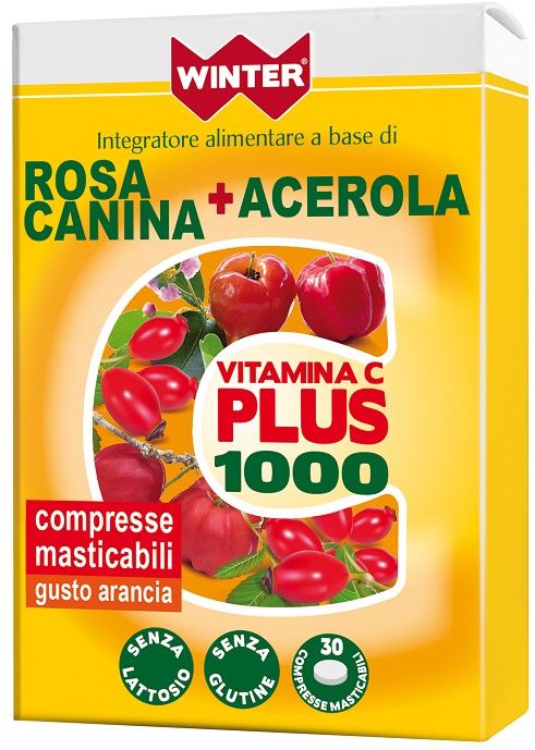 WINTER VITAMINA C PLUS 1000 ROSA CANINA + ACEROLA 30 COMPRESSE MASTICABILI - Farmacia Dott. Pasquale Russo