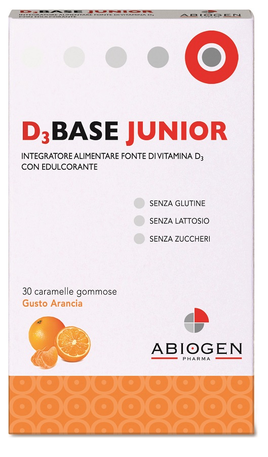 D3BASE JUNIOR 30 CARAMELLE GOMMOSE ARANCIA - Farmacia Dott. Pasquale Russo
