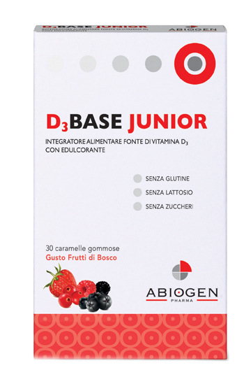 D3BASE JUNIOR 30 CARAMELLE GOMMOSE FRUTTI DI BOSCO - Farmacia Dott. Pasquale Russo