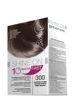 BIONIKE SHINE ON FAST TRATTAMENTO COLORANTE CAPELLI CASTANO SCURO 300 FLACONE 60 ML + TUBO 60 ML - Farmacia Dott. Pasquale Russo
