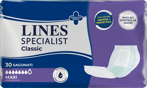 PANNOLONE PER INCONTINENZA LINES SPECIAL CLASSIC SAGOMATO MAXI 30 PEZZI - Farmacia Dott. Pasquale Russo