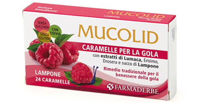 MUCOLID BRONC LUMACA & LAMPONE 24 CARAMELLE - Farmacia Dott. Pasquale Russo