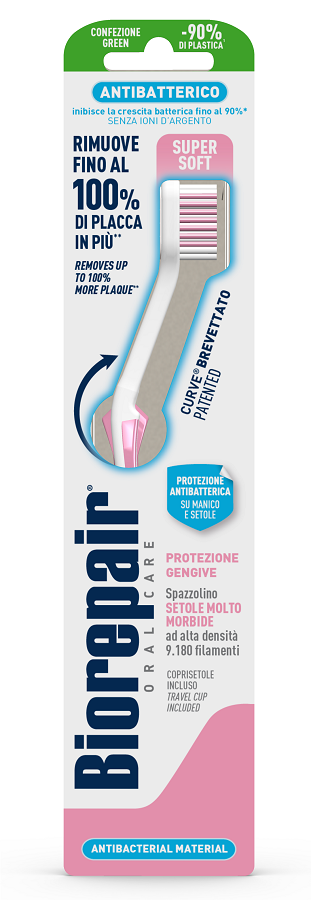 BIOREPAIR ORAL CARE ANTIBATTERICO SPAZZOLINO PIU' COMFORT PROTEZIONE GENGIVE SETOLE SUPER SOFT - Farmacia Dott. Pasquale Russo
