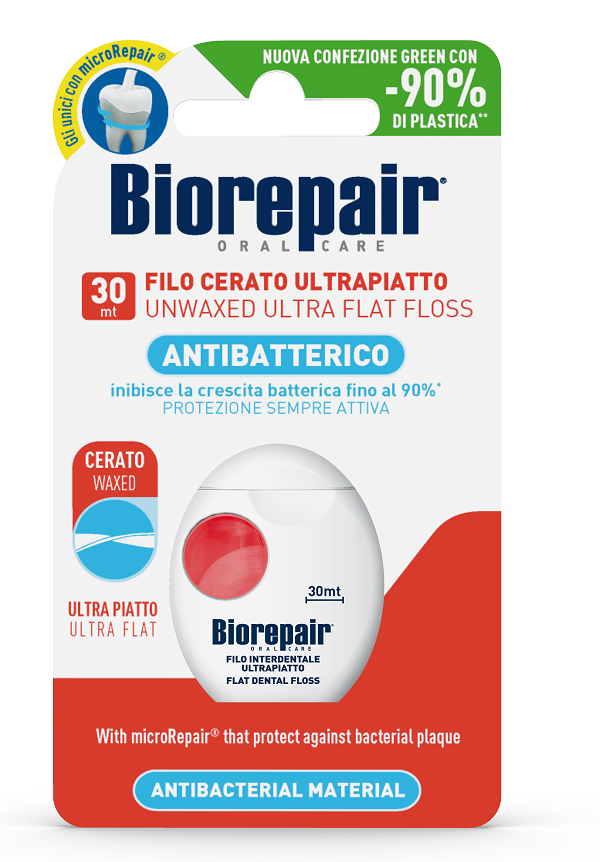 BIOREPAIR ORAL CARE ANTIBATTERICO FILO NON CERATO ULTRAPIATTO DENTI SENSIBILI 25+5 METRI - Farmacia Dott. Pasquale Russo