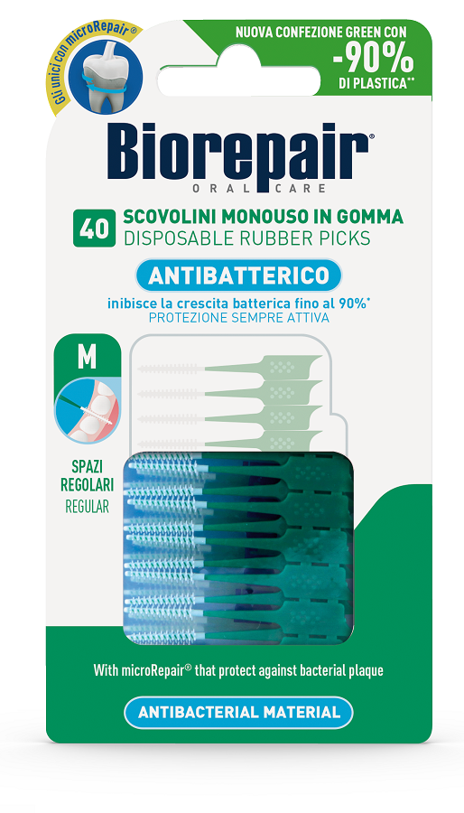 BIOREPAIR ORAL CARE ANTIBATTERICO 40 SCOVOLINI MONOUSO SPAZI REGOLARI - Farmacia Dott. Pasquale Russo
