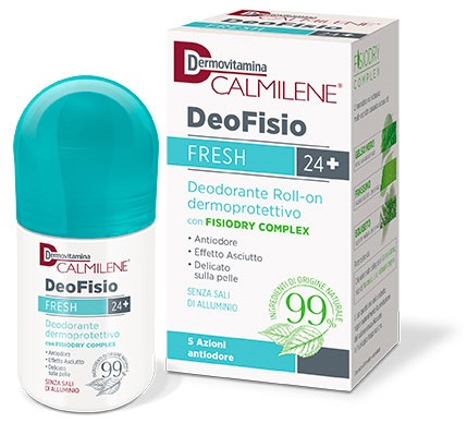 DERMOVITAMINA CALMILENE DEOFISIO FRESH 24+ DEODORANTE ROLL-ON DERMOPROTETTIVO 75 ML - Farmacia Dott. Pasquale Russo
