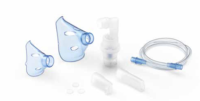 SOFFIO CUBE KIT ACCESSORI RICAMBIO CON AMPOLLA, BOCCAGLIO E FOCELLA NASALE, MASCHERA PEDIATRICA E ADULTI, TUBELLO E FILTRI DI RICAMBIO E BORSA PORTA ACCESSORI - Farmacia Dott. Pasquale Russo