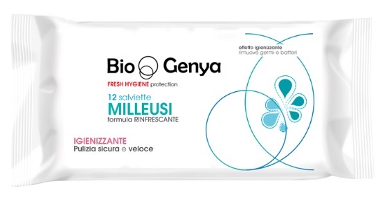 BIOGENYA FRESH HYGIENE PROTECTION 12 SALVIETTE MILLEUSI RINFRESCANTE IGIENIZZANTE - Farmacia Dott. Pasquale Russo