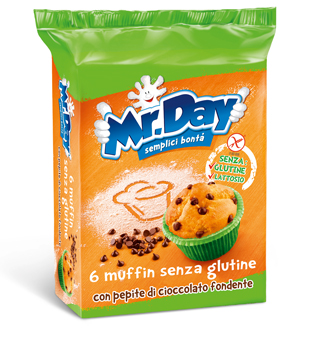 MR DAY MUFFIN SENZA GLUTINE CON PEPITE DI CIOCCOLATO FONDENTE 6 X 42 G - Farmacia Dott. Pasquale Russo