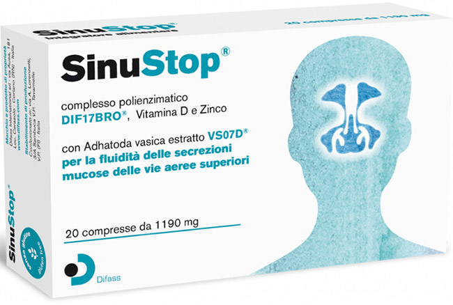 SINUSTOP 20 COMPRESSE DA 1190 MG - Farmacia Dott. Pasquale Russo