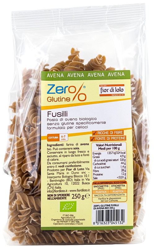 FUSILLI DI AVENA 250 G - Farmacia Dott. Pasquale Russo