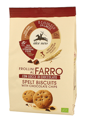 FROLLINO DI FARRO CON GOCCE DI CIOCCOLATO BIO 250 G - Farmacia Dott. Pasquale Russo