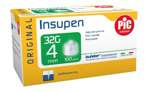 AGO PER PENNA PIC INSUPEN ORGINAL GAUGE 32,5X4 MM 100 PEZZI - Farmacia Dott. Pasquale Russo