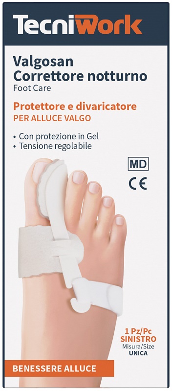CORRETTORE NOTTURNO PER ALLUCE VALGO SINISTRO MISURA UNICA VALGOSAN 1 PEZZO - Farmacia Dott. Pasquale Russo