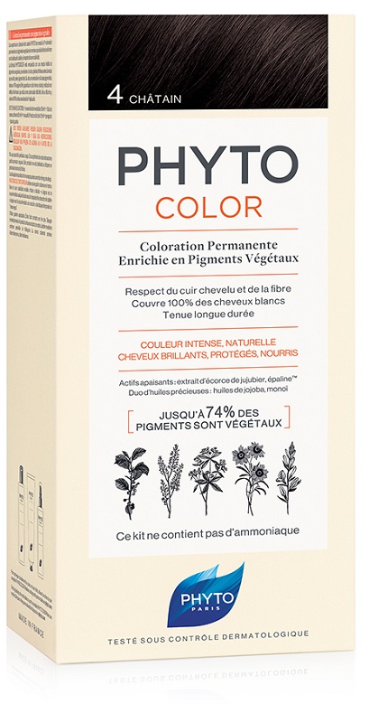 PHYTOCOLOR 4 CASTANO 1 LATTE + 1 CREMA + 1 MASCHERA + 1 PAIO DI GUANTI - Farmacia Dott. Pasquale Russo