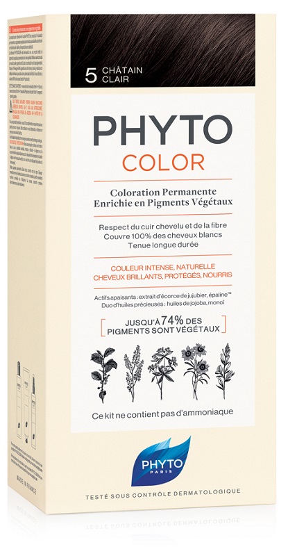PHYTOCOLOR 5 CASTANO CHIARO 1 LATTE + 1 CREMA + 1 MASCHERA + 1 PAIO DI GUANTI - Farmacia Dott. Pasquale Russo