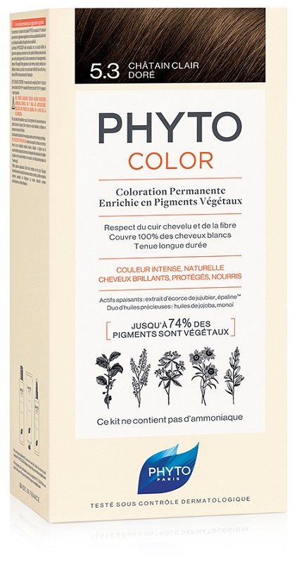 PHYTOCOLOR 5,3 CASTANO CHIARO DORATO LATTE + CREMA + MASCHERA + PAIO DI GUANTI - Farmacia Dott. Pasquale Russo