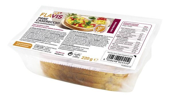 FLAVIS PANE CASERECCIO PANE APROTEICO A FETTE 220 G - Farmacia Dott. Pasquale Russo