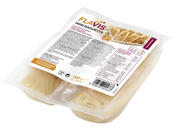 FLAVIS MINI BAGUETTE PANINI BIANCHI APROTEICI 2 PEZZI DA 100 G - Farmacia Dott. Pasquale Russo