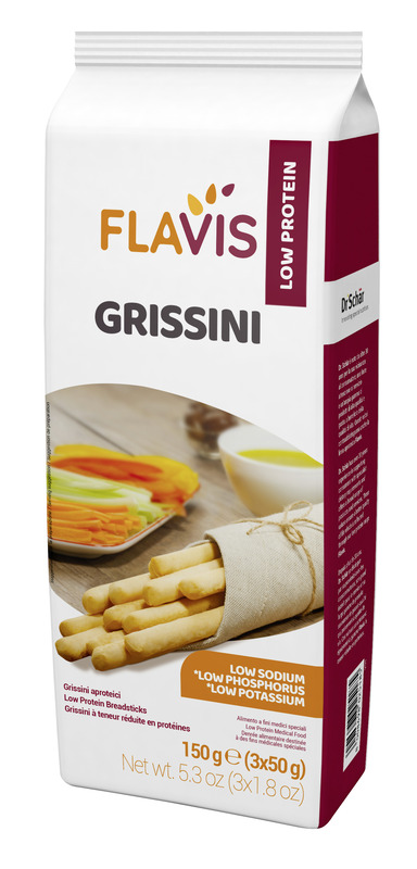 FLAVIS GRISSINI APROTEICI 3 PORZIONI DA 50 G - Farmacia Dott. Pasquale Russo
