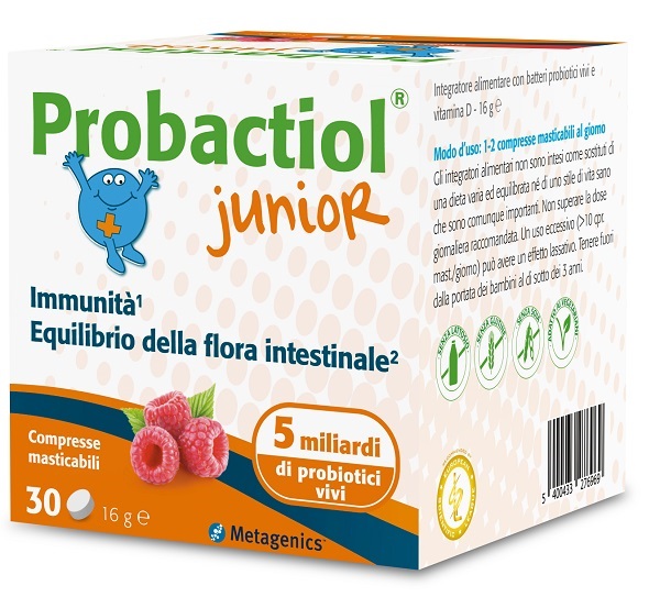 PROBACTIOL JUNIOR 30 COMPRESSE MASTICABILI NEW - Farmacia Dott. Pasquale Russo