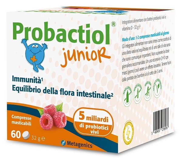 PROBACTIOL JUNIOR 60 COMPRESSE MASTICABILI NEW - Farmacia Dott. Pasquale Russo