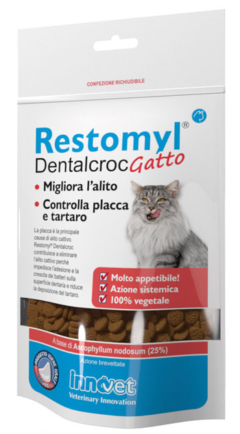 RESTOMYL DENTALCROC GATTO BUSTA 60 G - Farmacia Dott. Pasquale Russo