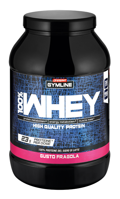 GYMLINE 100% WHEY CONCENTRATE FRAGOLA 900 G - Farmacia Dott. Pasquale Russo