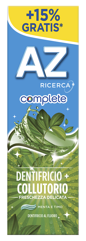 AZ COMPLETE DENTIFRICIO + COLLUTORIO FRESCHEZZA DELICATA 75 ML - Farmacia Dott. Pasquale Russo