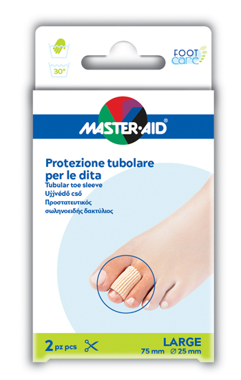 PROTEZIONE TUBOLARE IN GEL MASTER-AID FOOTCARE ELASTICIZZATO LARGE 7,5 CM 20 MM 2 PEZZI C5 - Farmacia Dott. Pasquale Russo