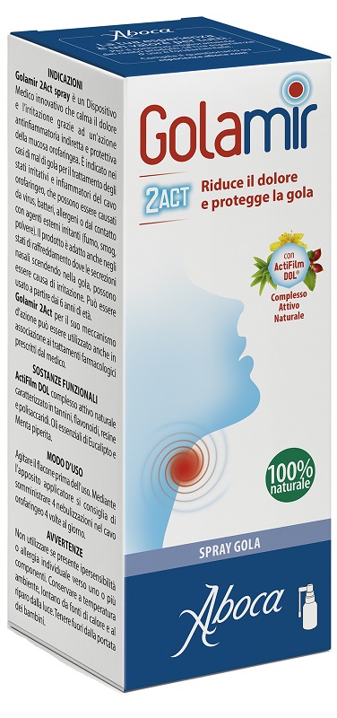GOLAMIR 2ACT SPRAY 30 ML NO ALCOOL ADULTI E BAMBINI DA UN ANNO DI ETA' - Farmacia Dott. Pasquale Russo