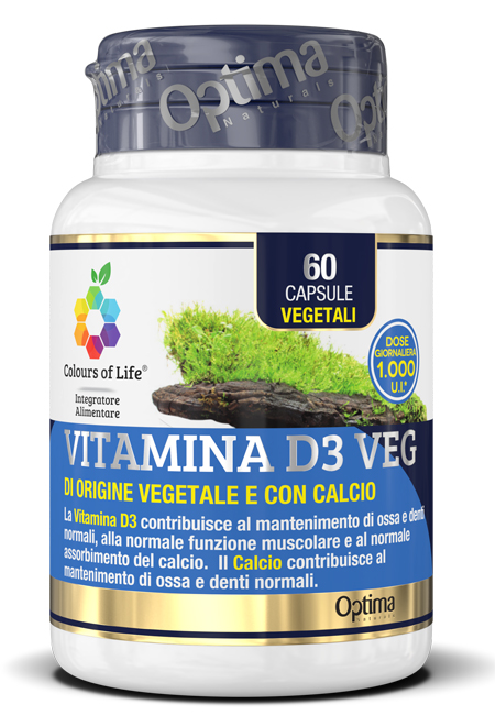 COLOURS OF LIFE VITAMINA D3 VEG 60 CAPSULE 500 MG - Farmacia Dott. Pasquale Russo