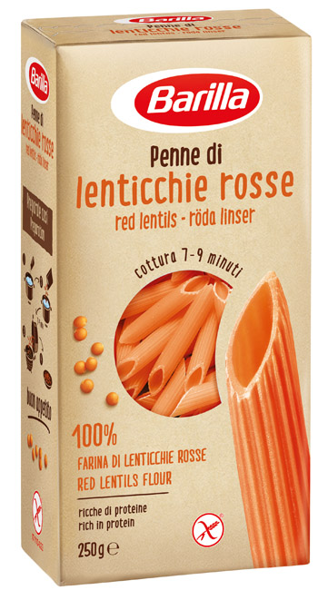 BARILLA PENNE DI LENTICCHIE ROSSE 250 G - Farmacia Dott. Pasquale Russo