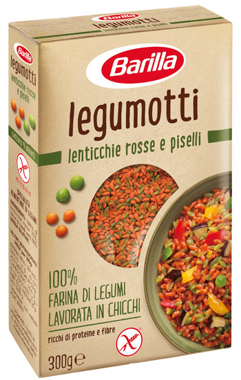 BARILLA LEGUMOTTI ALLE LENTICCHIE ROSSE E PISELLI 300 G - Farmacia Dott. Pasquale Russo