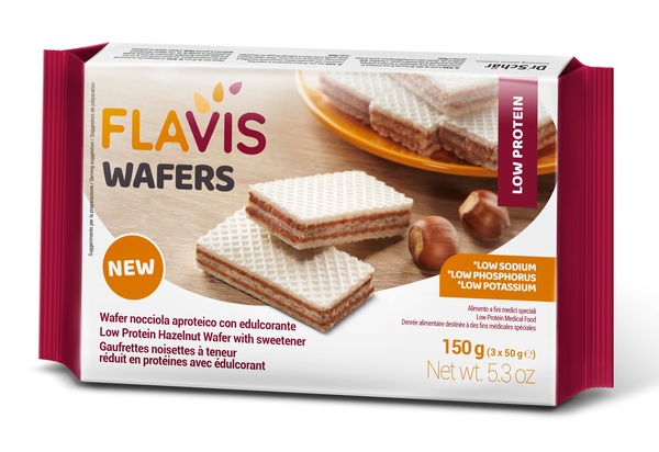 FLAVIS WAFERS NOCCIOLA APROTEICO 3 PORZIONI DA 50 G - Farmacia Dott. Pasquale Russo