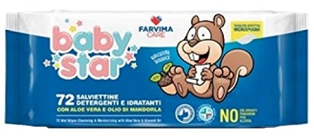 BABYSTAR SALVIETTE BEBE' POPUP 72 PEZZI - Farmacia Dott. Pasquale Russo