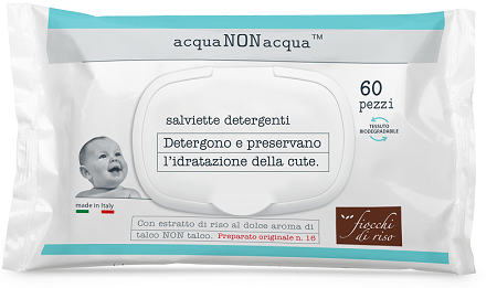 FIOCCHI DI RISO ACQUA NON ACQUA SALVIETTE DETERGENTI 60 PEZZI - Farmacia Dott. Pasquale Russo